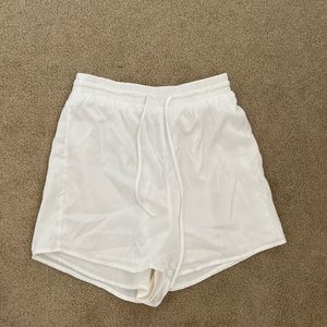 Princess Polly white flowy shorts